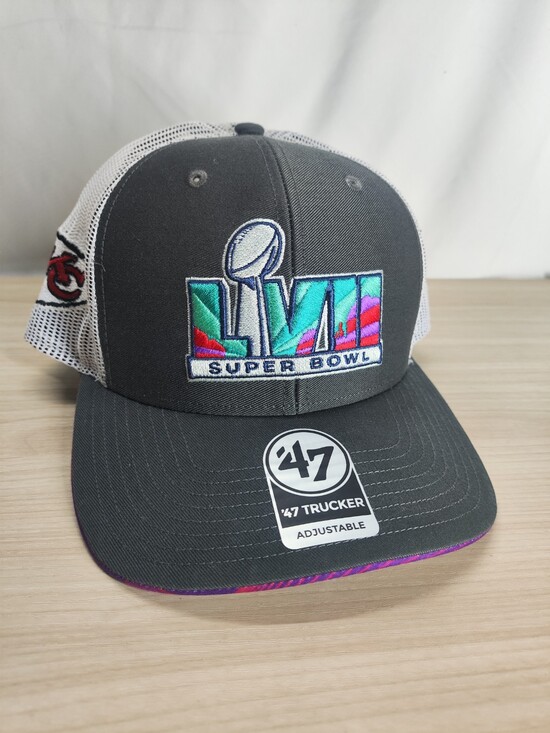 â47 Other - Men's '47 Charcoal Kansas City Chiefs Super Bowl LVII Striation Adjustable Hat